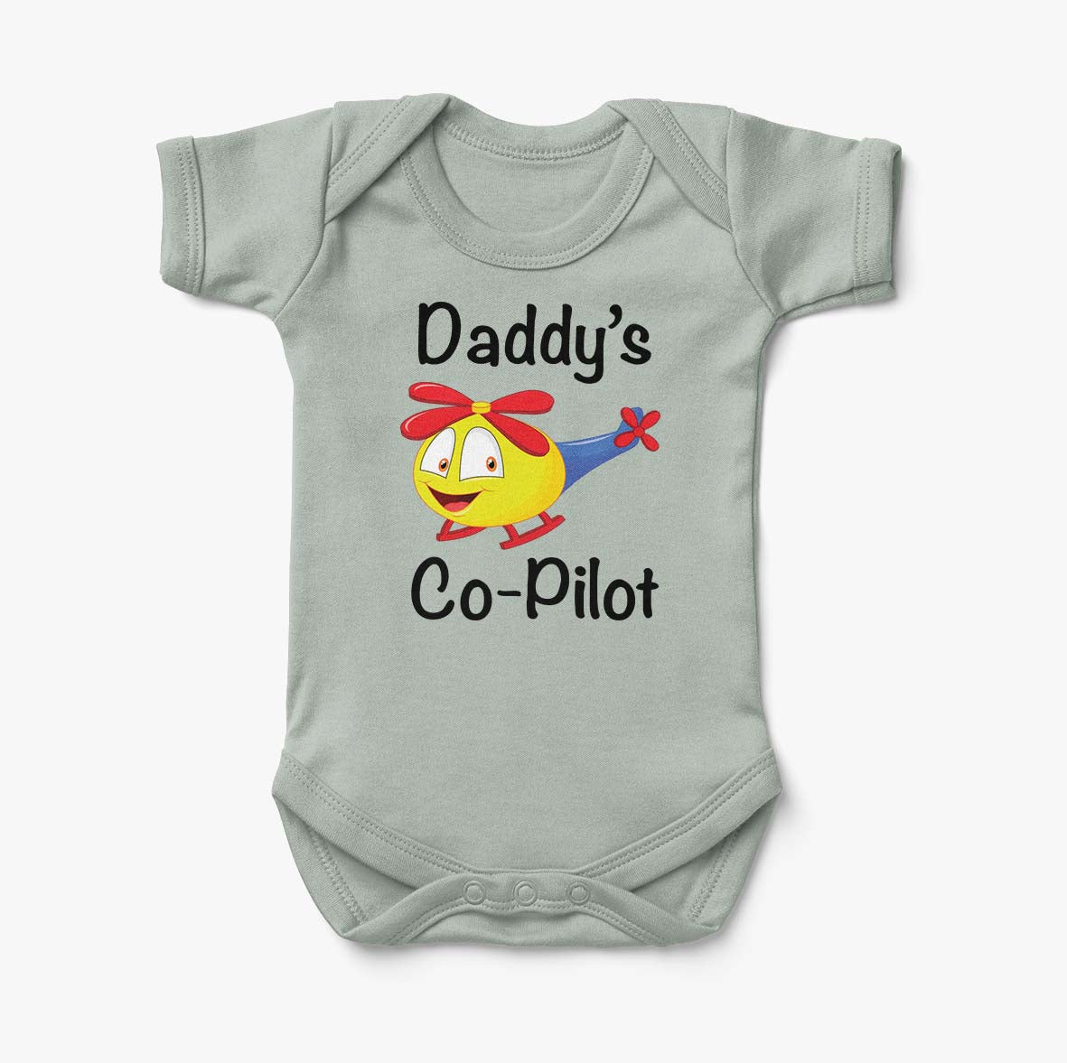 Daddy's Co-Pilot (Helicopter) Designed Baby Bodysuits