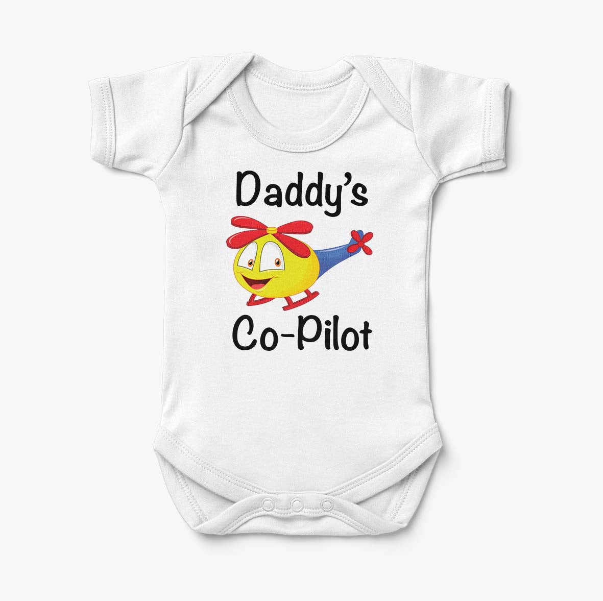 Daddy's Co-Pilot (Helicopter) Designed Baby Bodysuits