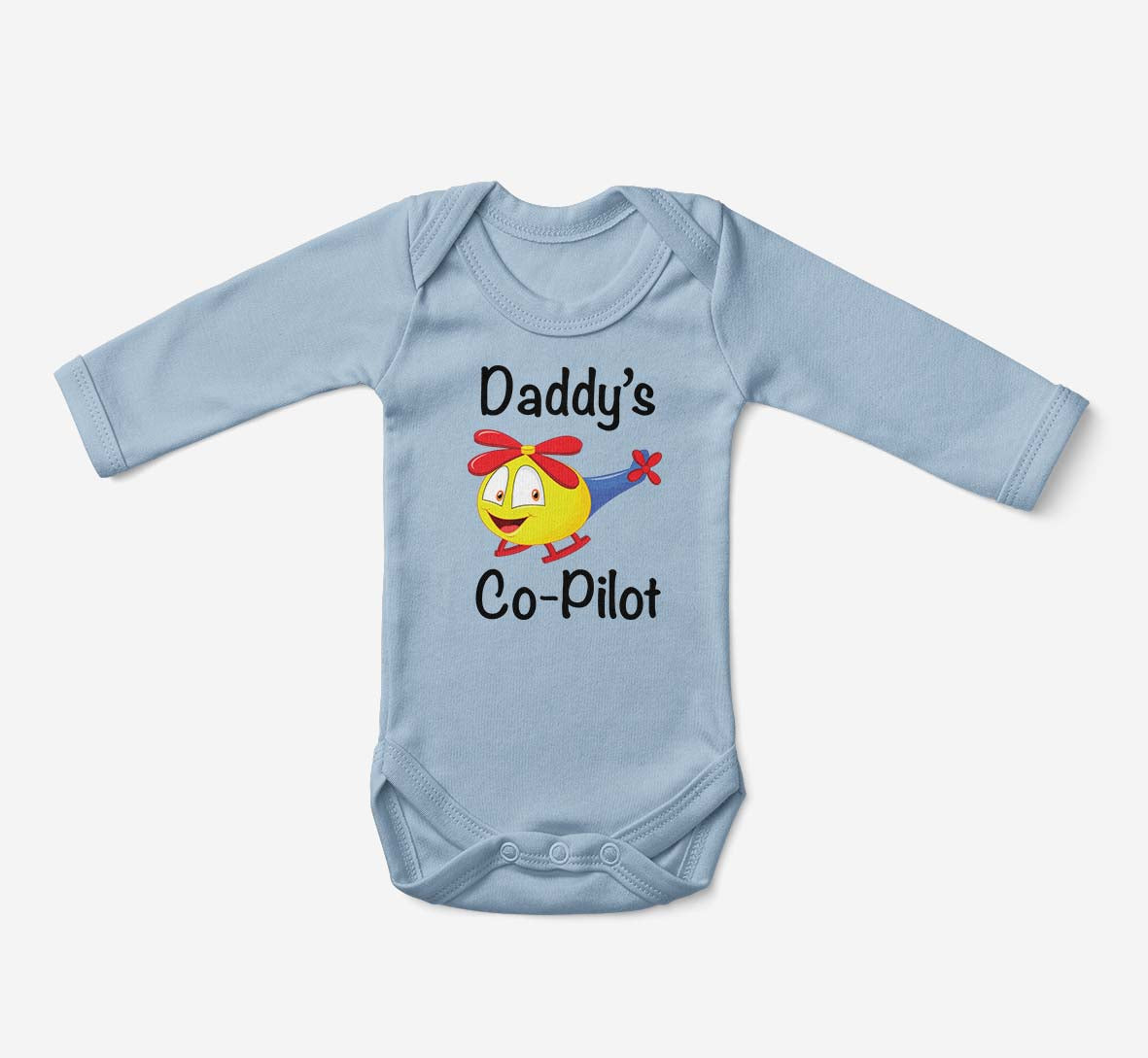 Daddy's Co-Pilot (Helicopter) Designed Baby Bodysuits