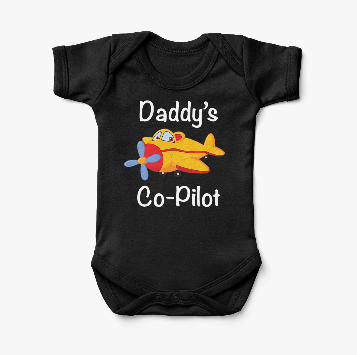 Daddy's Co-Pilot (Propeller) Designed Baby Bodysuits