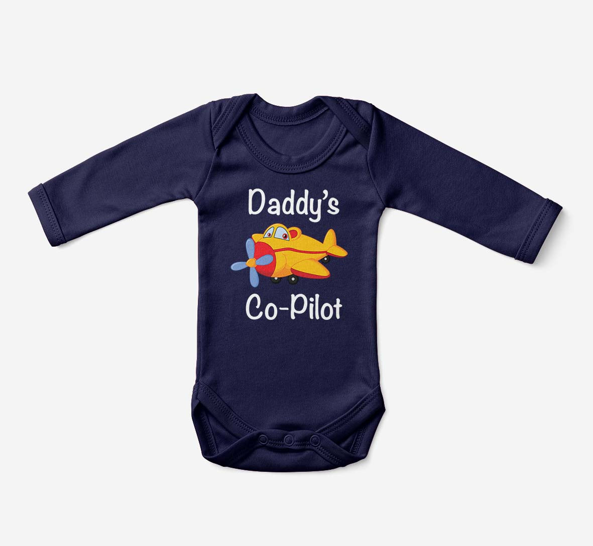 Daddy's Co-Pilot (Propeller) Designed Baby Bodysuits
