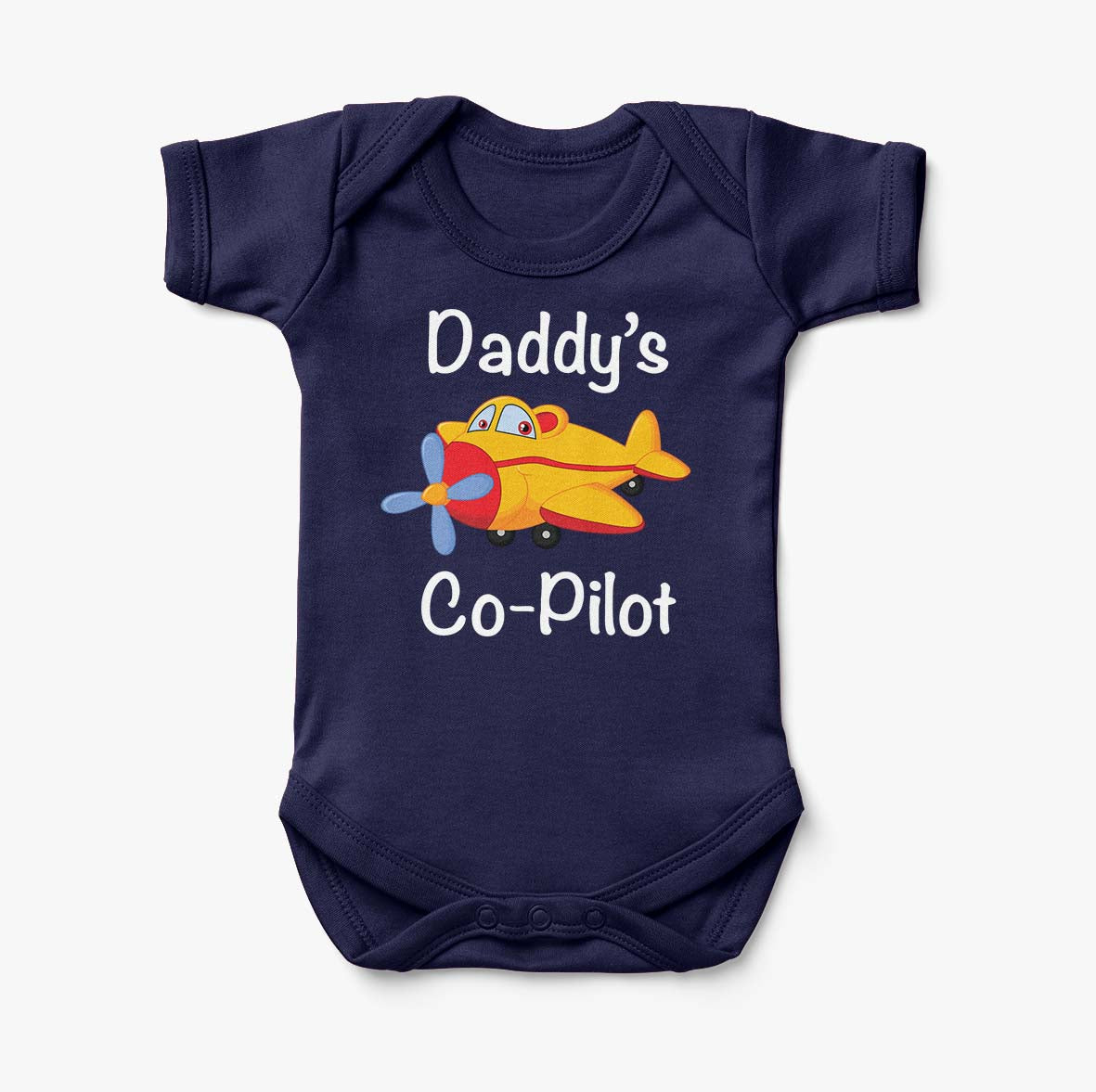 Daddy's Co-Pilot (Propeller) Designed Baby Bodysuits