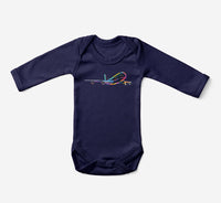 Thumbnail for Multicolor Airplane Designed Baby Bodysuits