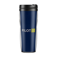 Thumbnail for Pilot & Stripes (4 Lines) Designed Travel Mugs