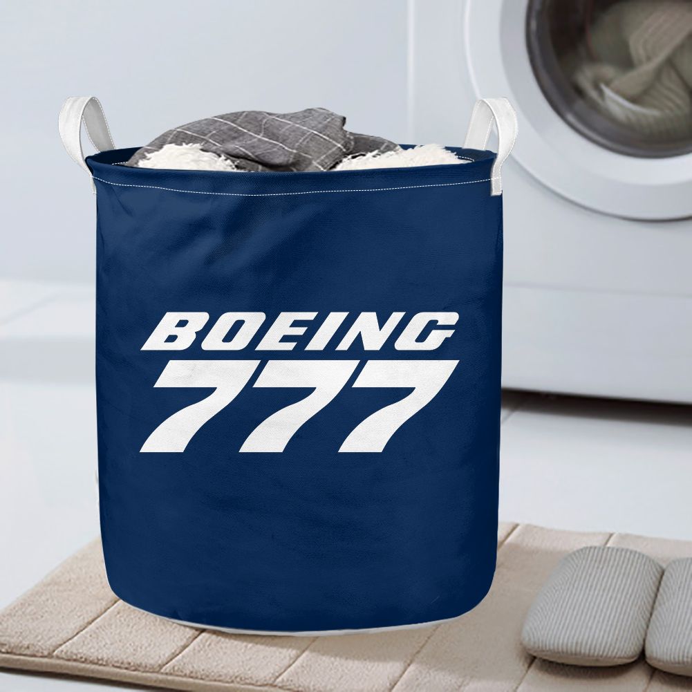 Boeing 777 & Text Designed Laundry Baskets
