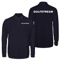 Thumbnail for Gulfstream & Text Designed Long Sleeve Polo T-Shirts (Double-Side)