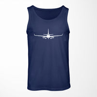 Thumbnail for Embraer E-190 Silhouette Plane Designed Tank Tops