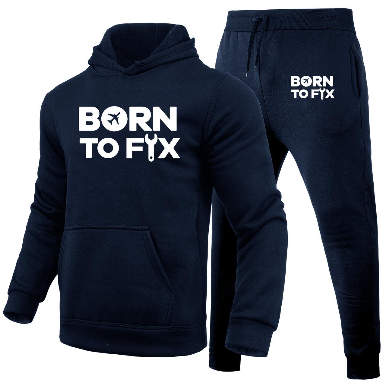 Born To Fix Airplanes Designed Hoodies & Sweatpants Set