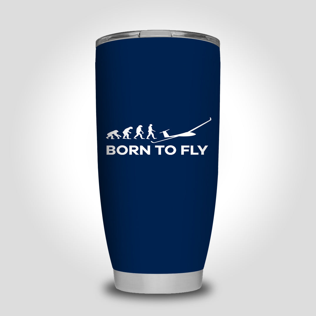 Born To Fly Glider Designed Tumbler Travel Mugs