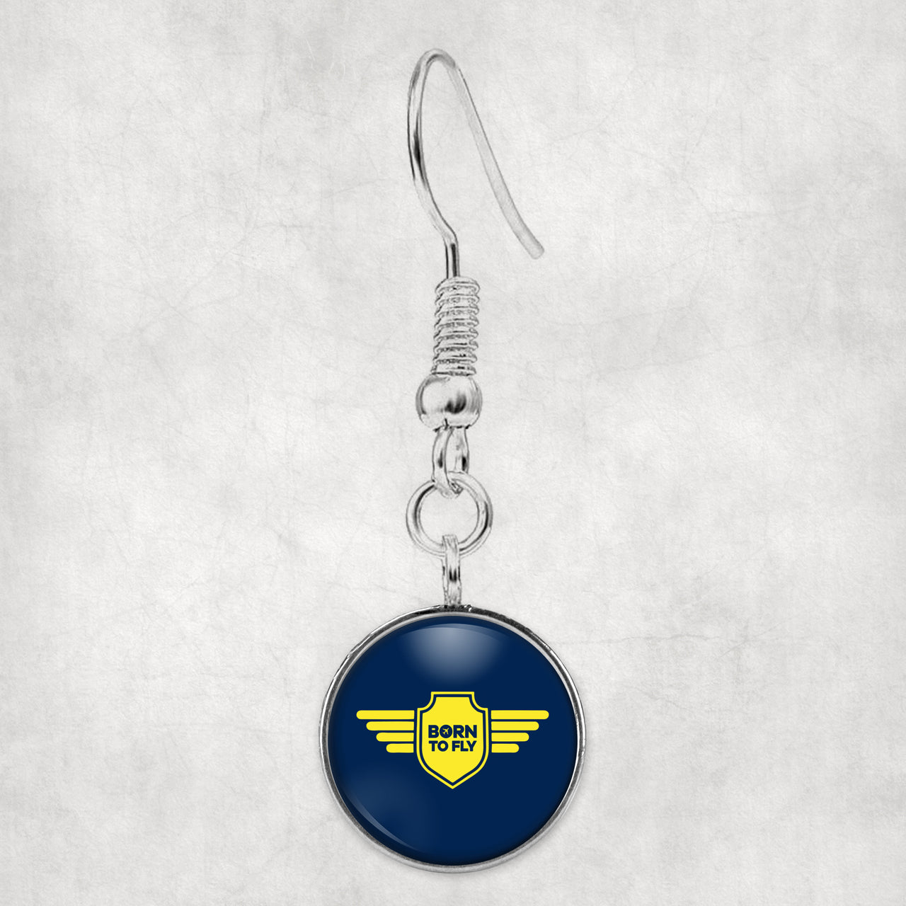 Born To Fly & Badge Designed Earrings