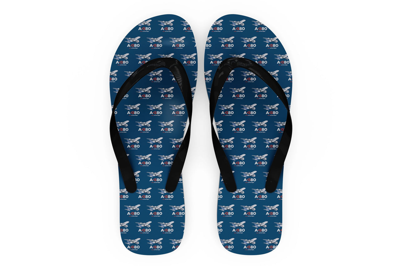 Airbus A380 Love at first flight Designed Slippers (Flip Flops)