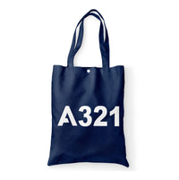Thumbnail for A321 Flat Text Designed Tote Bags