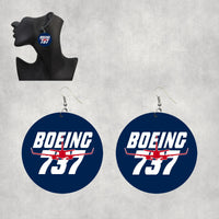 Thumbnail for Amazing Boeing 737 Designed Wooden Drop Earrings