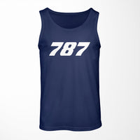 Thumbnail for 787 Flat Text Designed Tank Tops