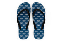 Thumbnail for Boeing 787 & Text Designed Slippers (Flip Flops)