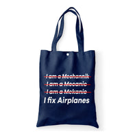 Thumbnail for I Fix Airplanes Designed Tote Bags