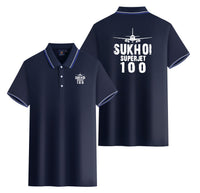 Thumbnail for Sukhoi Superjet 100 & Plane Designed Stylish Polo T-Shirts (Double-Side)