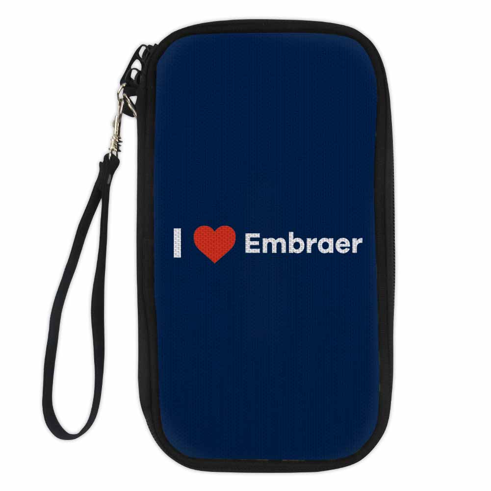 I Love Embraer Designed Travel Cases & Wallets