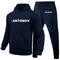 Thumbnail for Antonov & Text Designed Hoodies & Sweatpants Set