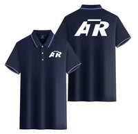 Thumbnail for ATR & Text Designed Stylish Polo T-Shirts (Double-Side)