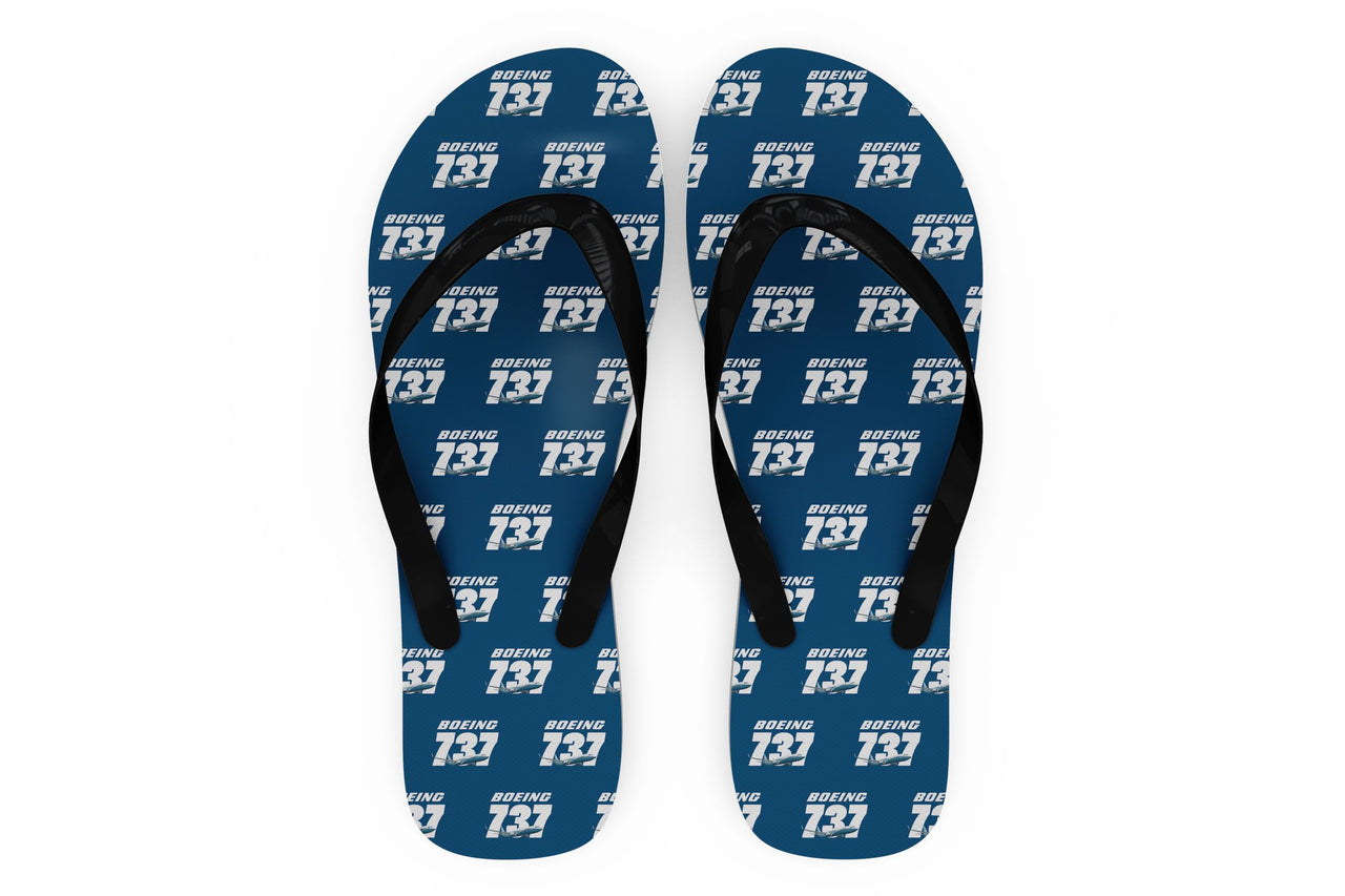 Super Boeing 737+Text Designed Slippers (Flip Flops)