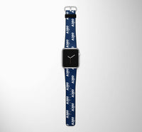Thumbnail for Super Airbus A380 Designed Leather Apple Watch Straps
