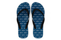 Thumbnail for Special Cessna Text Designed Slippers (Flip Flops)