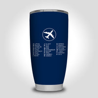 Thumbnail for Aviation Alphabet 2 Designed Tumbler Travel Mugs