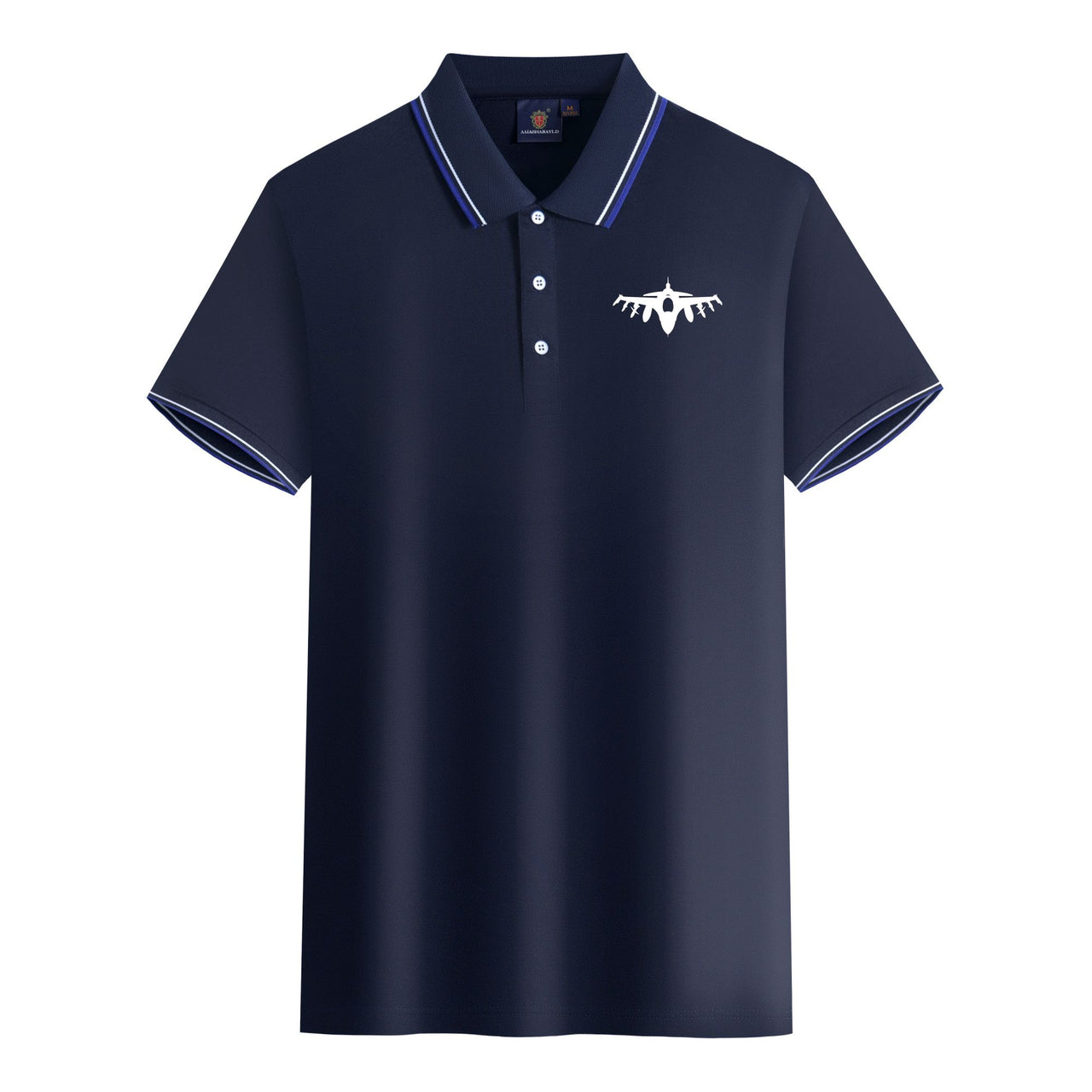 Fighting Falcon F16 Silhouette Designed Stylish Polo T-Shirts
