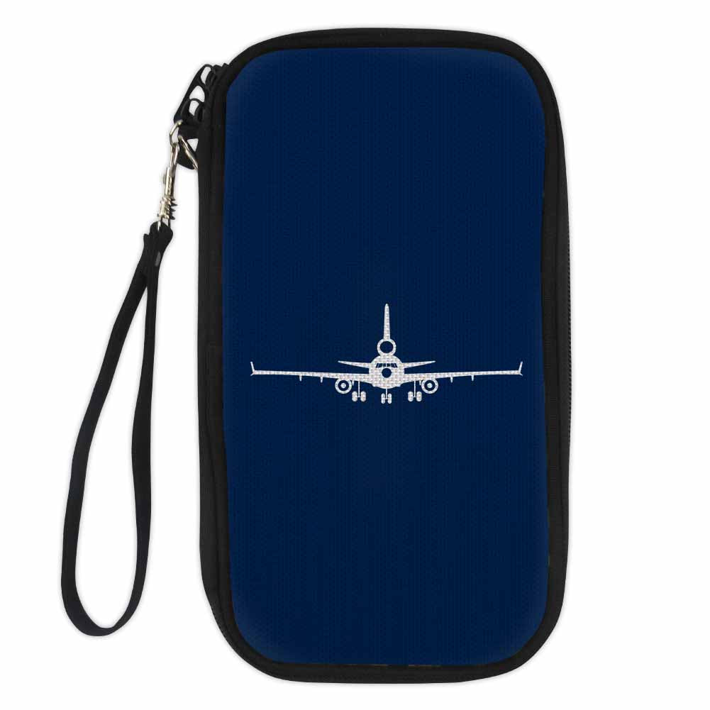 McDonnell Douglas MD-11 Silhouette Plane Designed Travel Cases & Wallets