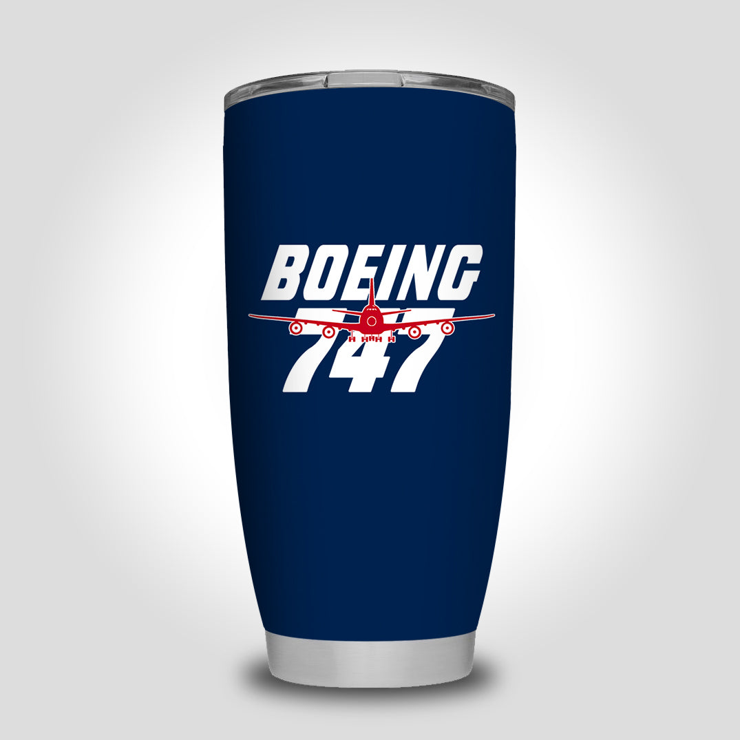 Amazing Boeing 747 Designed Tumbler Travel Mugs