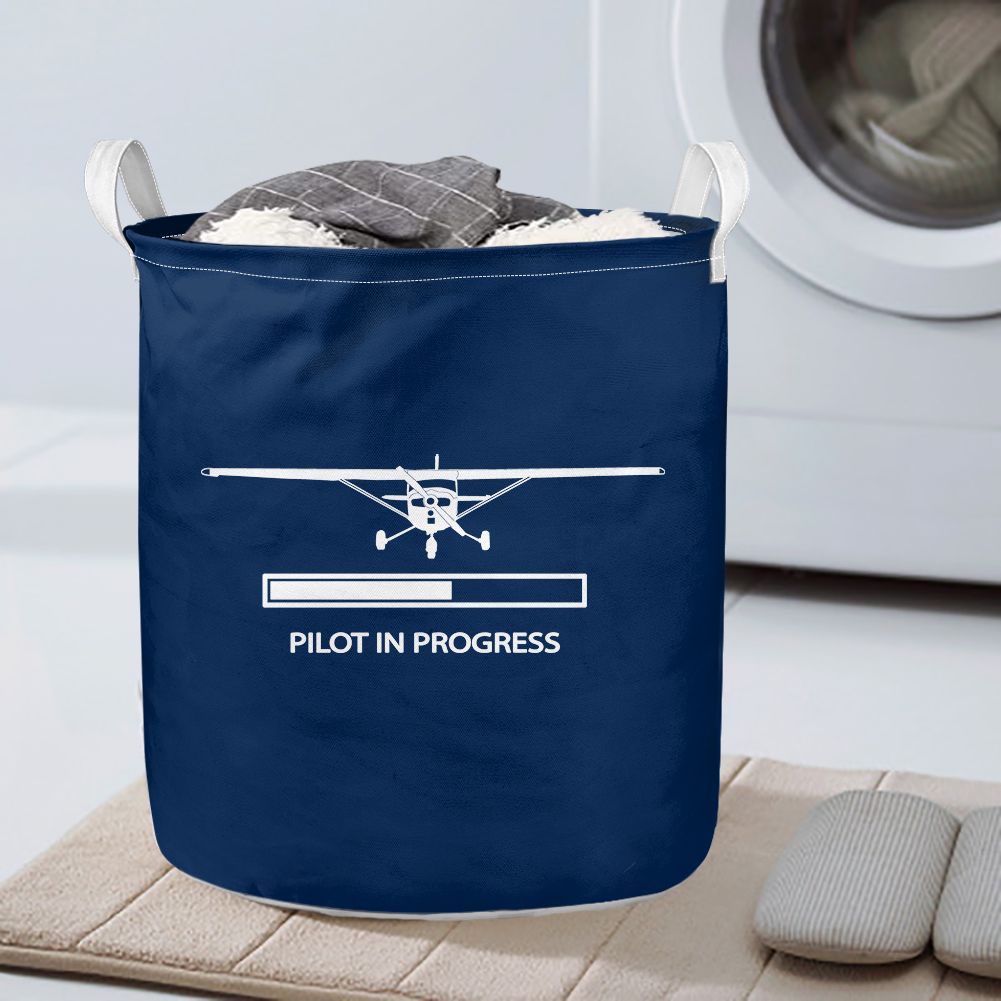 Pilot In Progress (Cessna) Designed Laundry Baskets