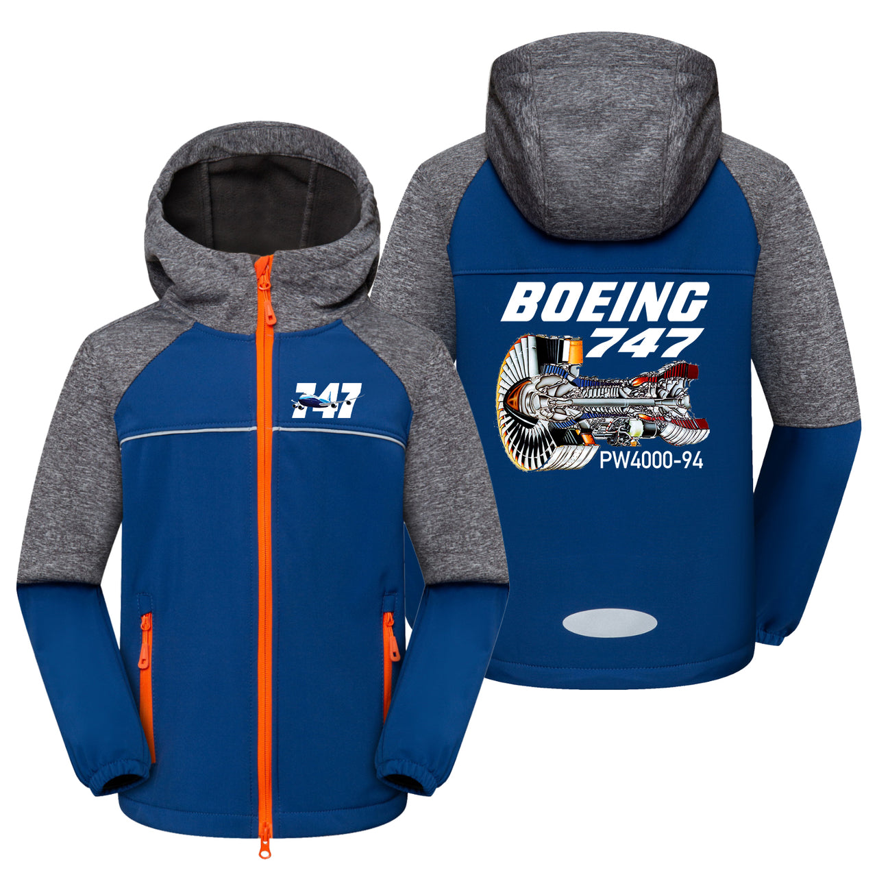 Boeing 747 & PW4000-94 Engine Designed Children Polar Style Jackets
