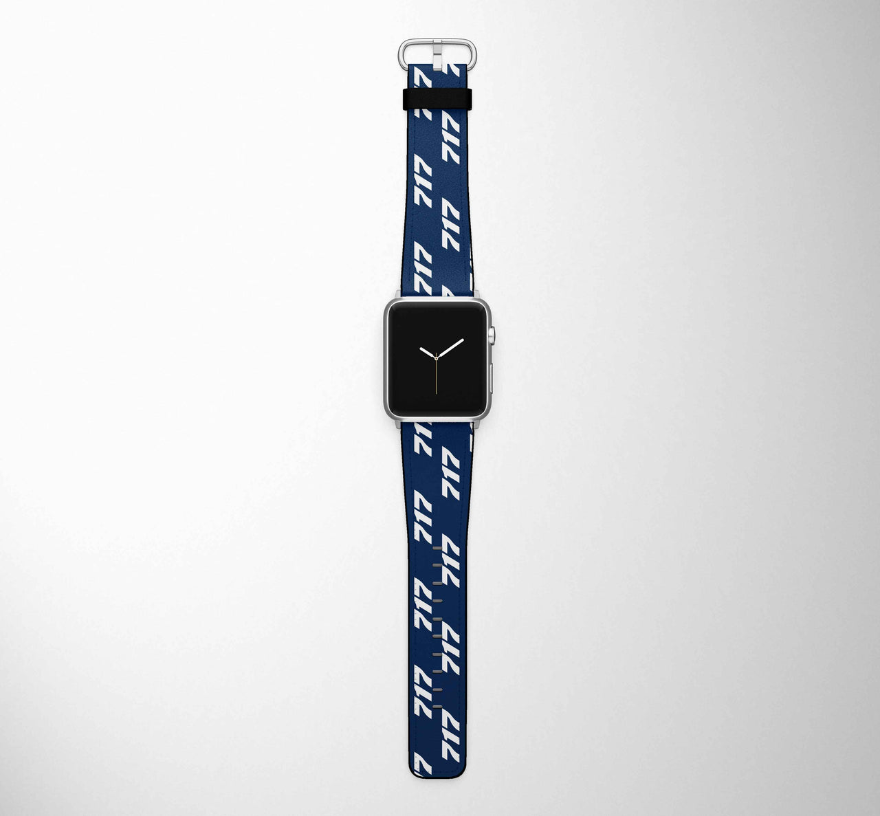 717 Flat Text Designed Leather Apple Watch Straps