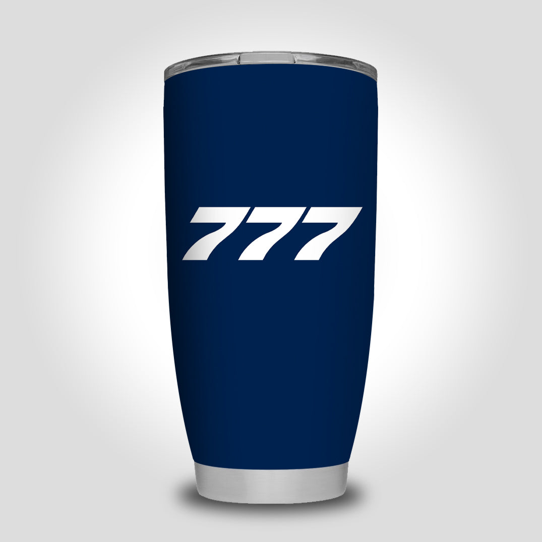 777 Flat Text Designed Tumbler Travel Mugs