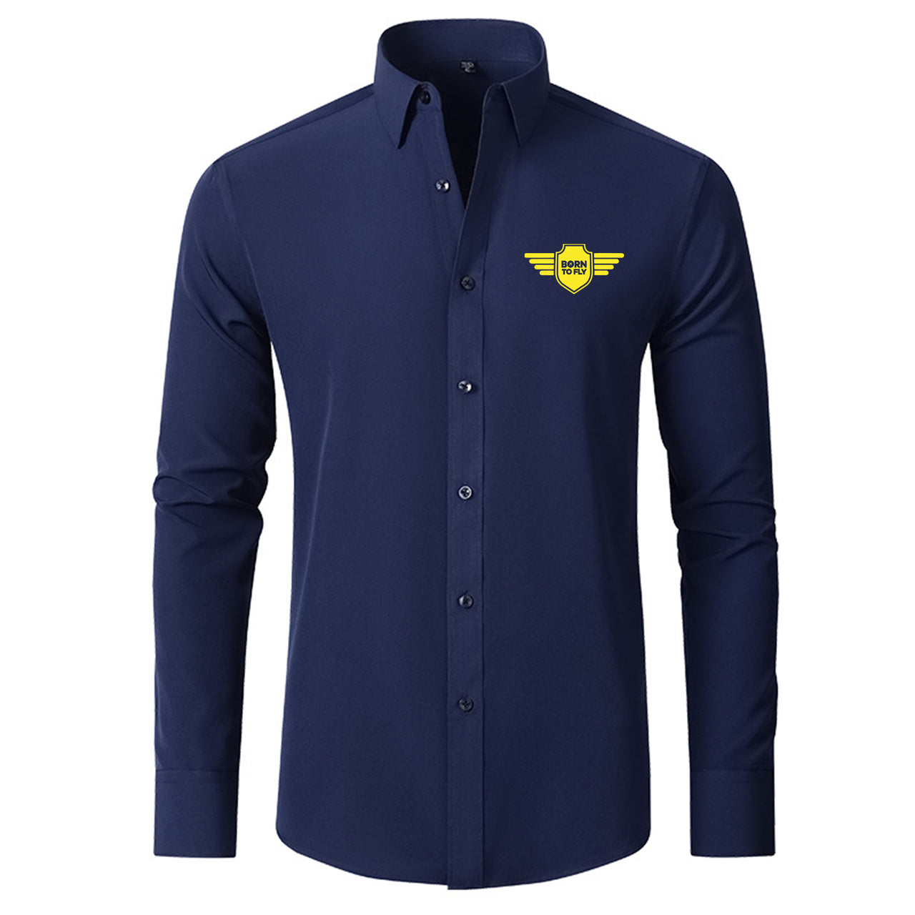 Born To Fly & Badge Designed Long Sleeve Shirts