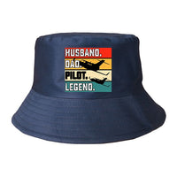 Thumbnail for Husband & Dad & Pilot & Legend Designed Summer & Stylish Hats