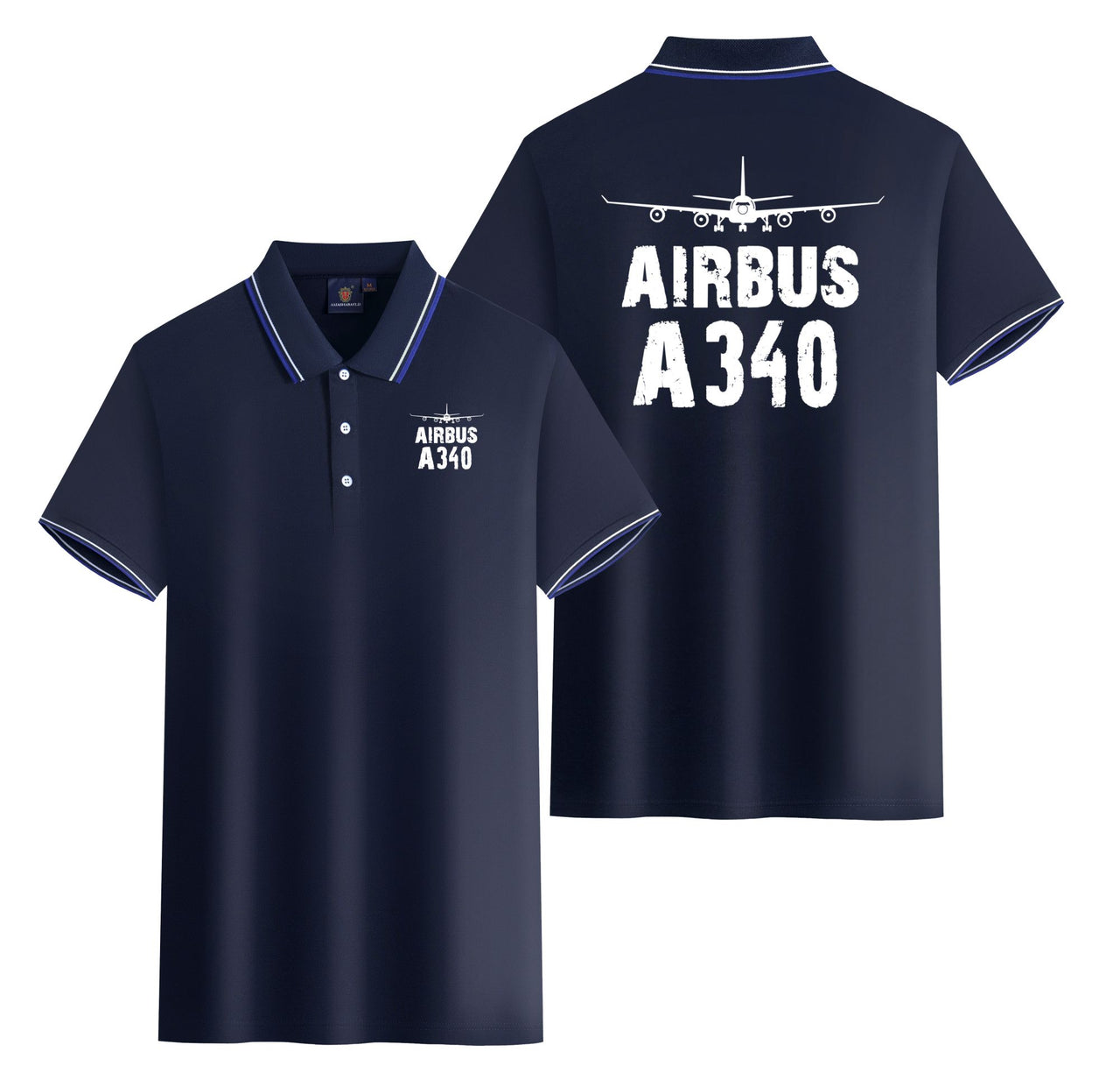 Airbus A340 & Plane Designed Stylish Polo T-Shirts (Double-Side)