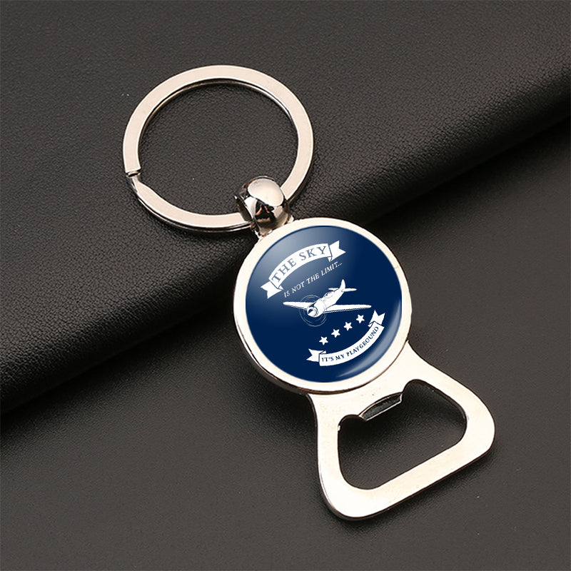 The Sky is not the limit, It's my playground Designed Bottle Opener Key Chains