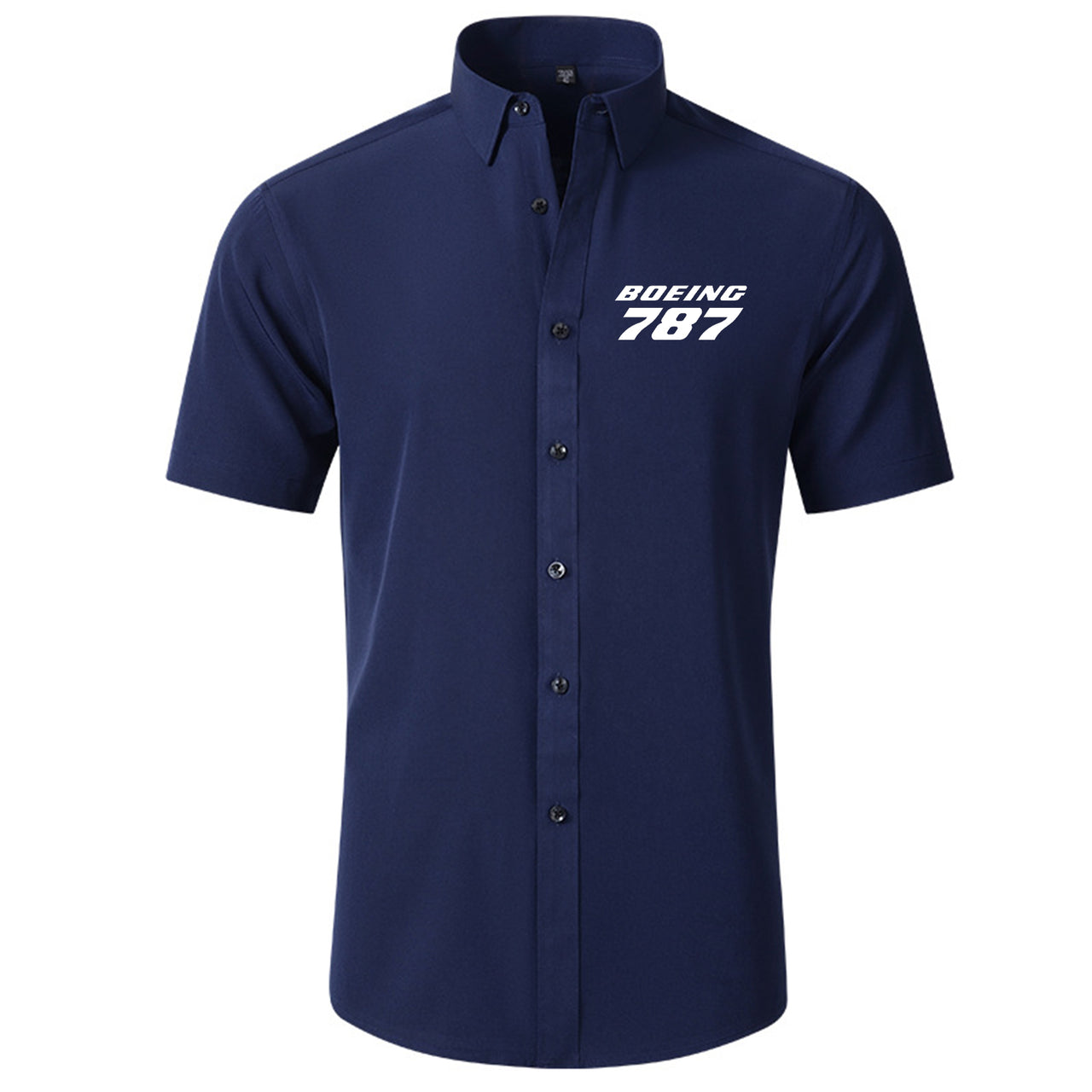 Boeing 787 & Text Designed Short Sleeve Shirts