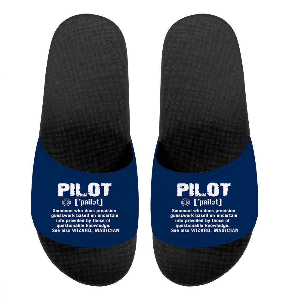 Pilot [Noun] Designed Sport Slippers