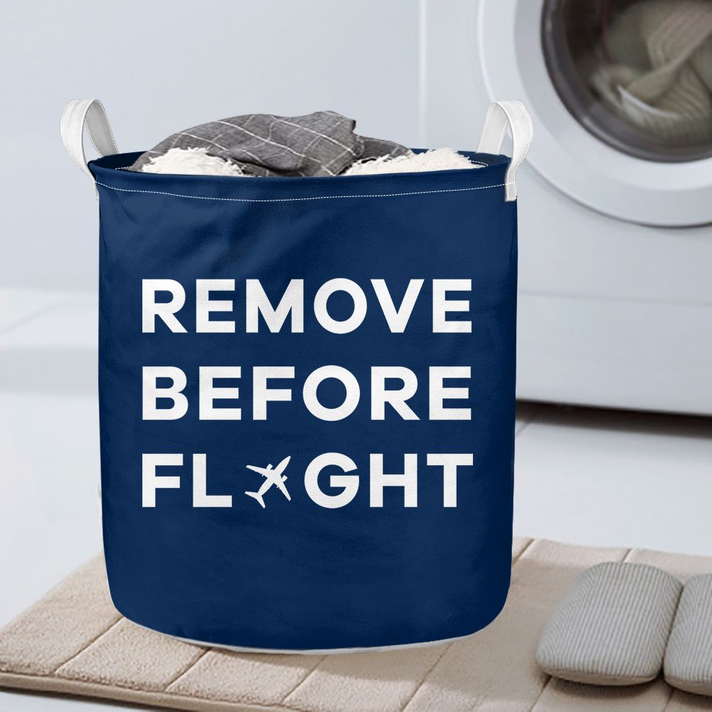 Remove Before Flight Designed Laundry Baskets