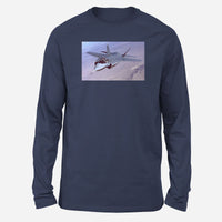 Thumbnail for Fighter Jet 35 Captured in the Air Designed Long-Sleeve T-Shirts