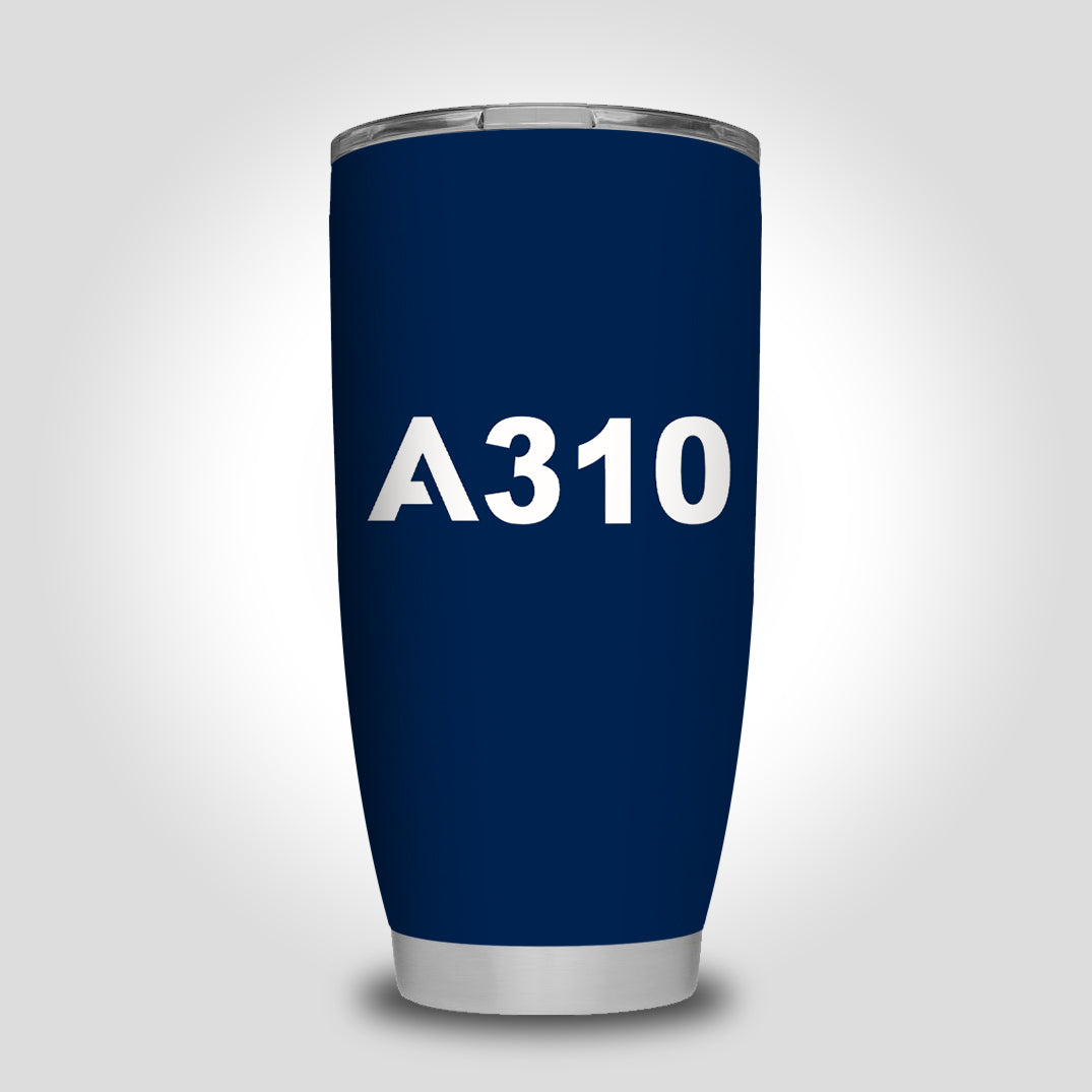A310 Flat Text Designed Tumbler Travel Mugs