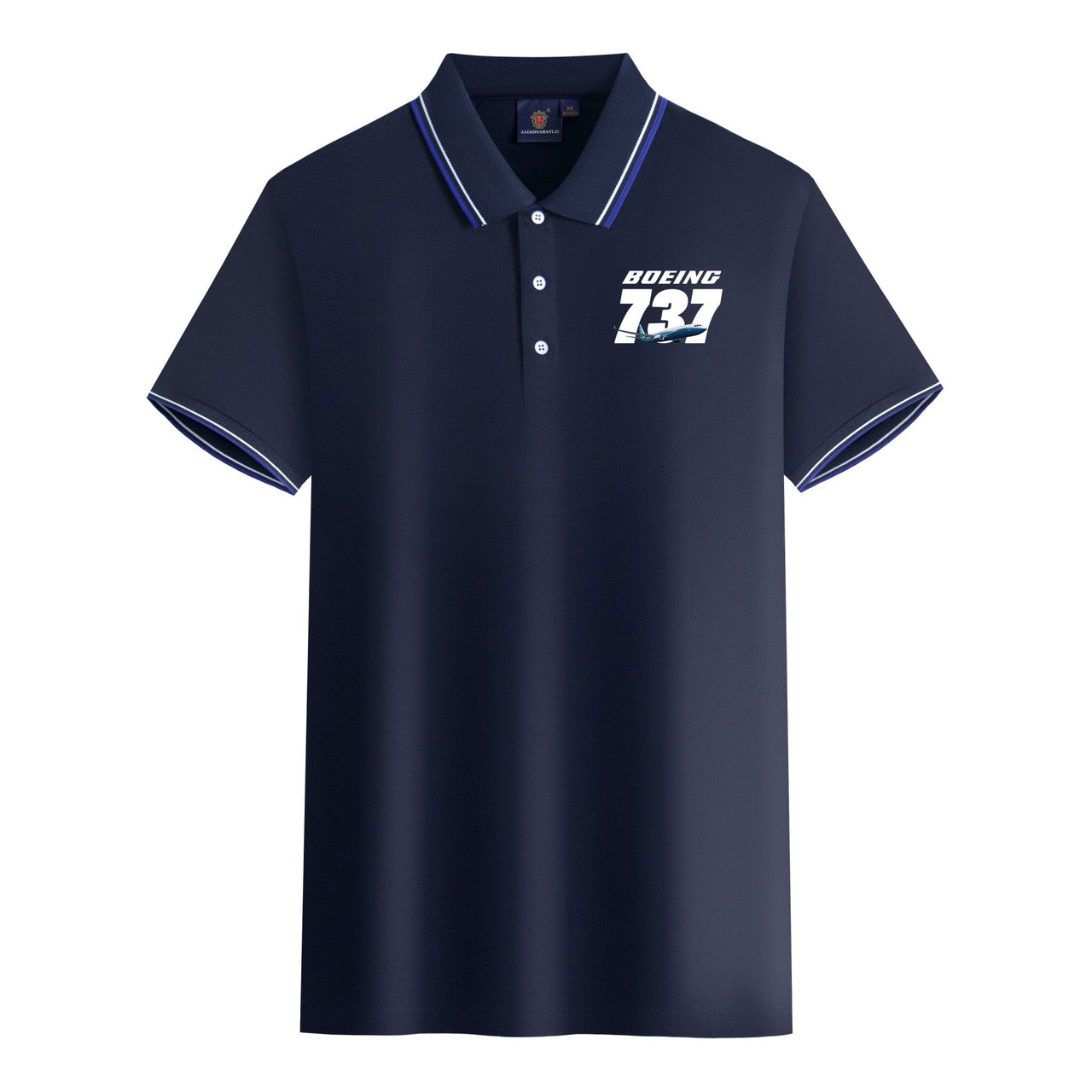 Super Boeing 737+Text Designed Stylish Polo T-Shirts