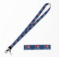 Thumbnail for I Love Aviation Designed Lanyard & ID Holders