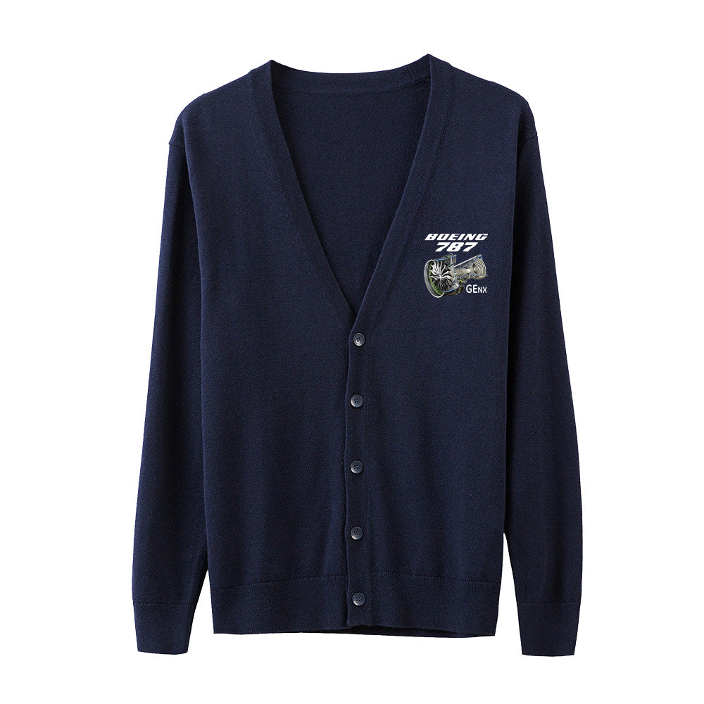 Boeing 787 & GENX Engine Designed Cardigan Sweaters