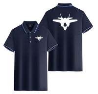 Thumbnail for Fighter Jet 35 Silhouette Designed Stylish Polo T-Shirts (Double-Side)