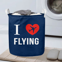 Thumbnail for I Love Flying Designed Laundry Baskets