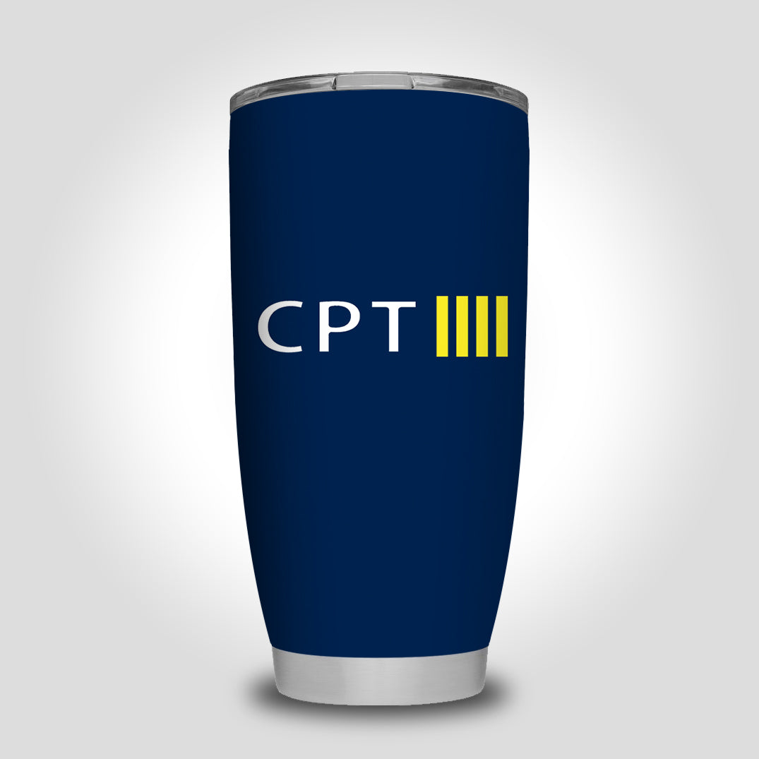 CPT & 4 Lines Designed Tumbler Travel Mugs